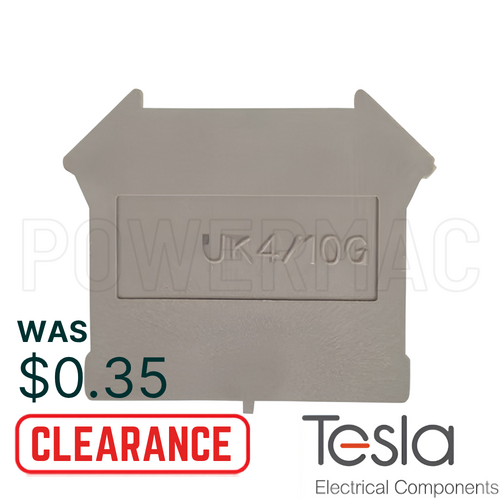 Terminal Din Rail 2.5mm - 4mm End Cap