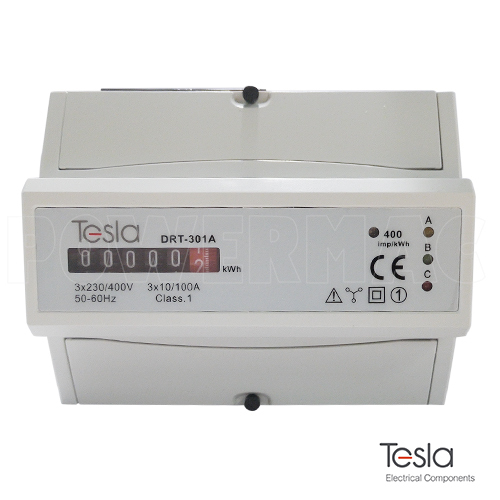 3 Phase Four Wire Energy Meter Analogue 7 Module Din Rail