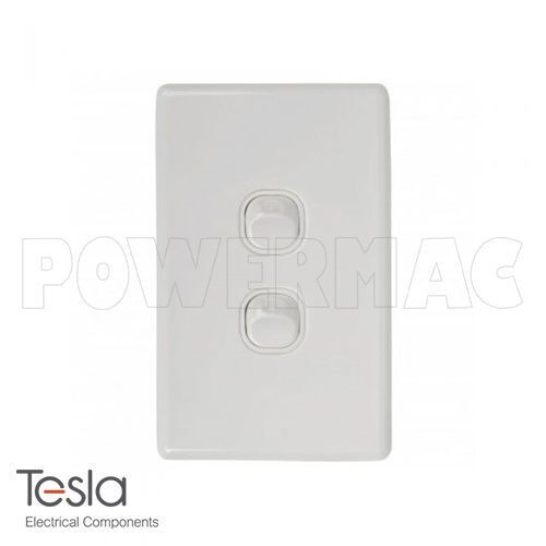 Tesla Two Gang Switch Vertical