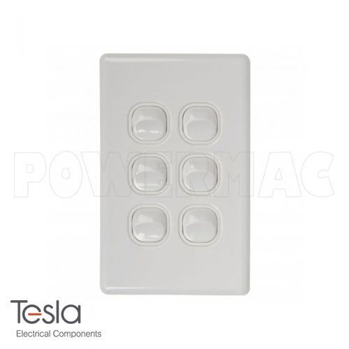 Tesla Six Gang Switch Vertical