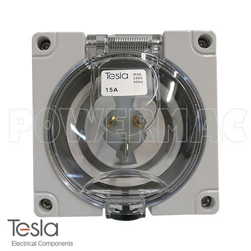 APPLIANCE INLET 3 PIN 10A - 15A FLAT
