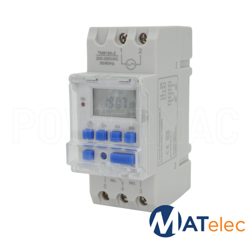 Matelec 7 Day Digital Time Clock - 240V
