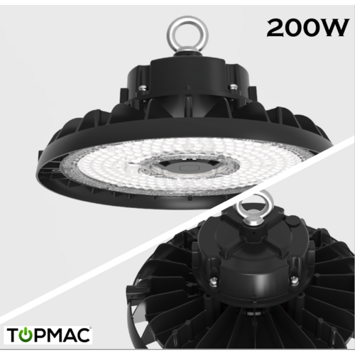 UFO High Bay Black 200 Watt - 5000k/28600 Lumens