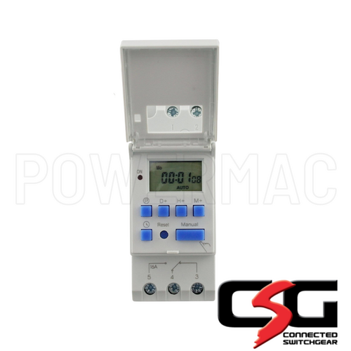Electronic Timer 2 Pole Din Rail Mount