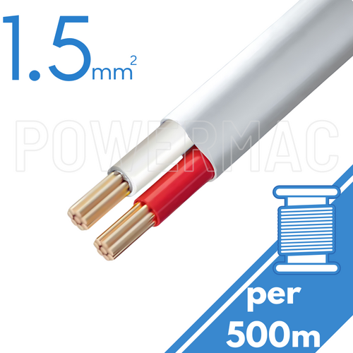 1.5mm 2C Twin Active Cable Red/White 450/750 V-90