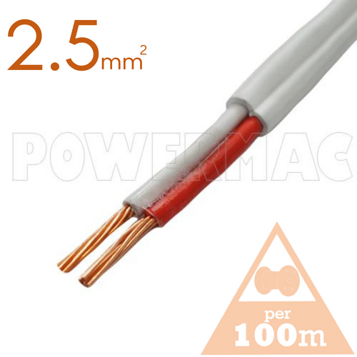 2.5mm 2C Twin Active Cable Red/White 450/750 V-90