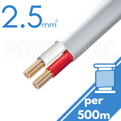 2.5mm 2C Twin Active Cable Red/White 450/750 V-90