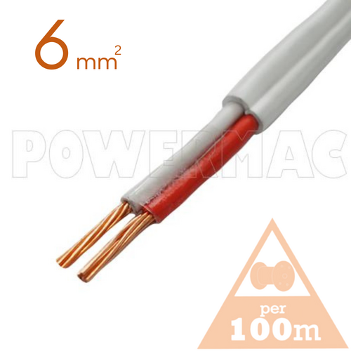6mm 2C Twin Active Cable Red/White 450/750 V-90
