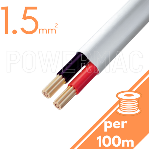 1.5mm 2C Twin Cable Red/Black 450/750 V-90