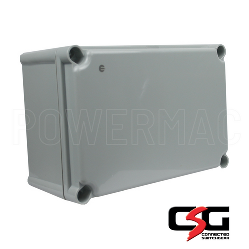 280mm x 190mm x 130mm IP65 Polycarbonate Weatherproof Adaptable Enclosure with Mounting Kit - Grey