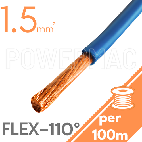 1.5mm Tinned Flexible Copper 110°C Blue