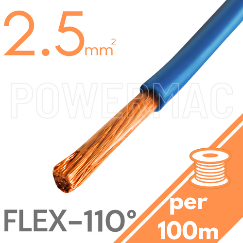 2.5mm Tinned Flexible Copper 110°C Blue