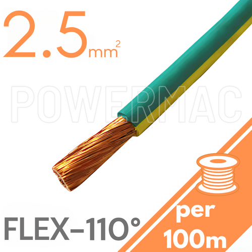 2.5mm Tinned Flexible Copper 110°C Earth G-Y