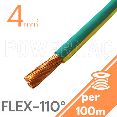 4mm Tinned CU Flex 110 Degree G/Y