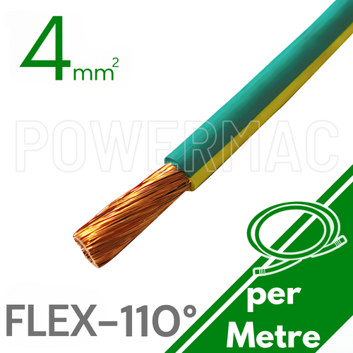 4mm Tinned Flexible Copper 110°C Earth G-Y
