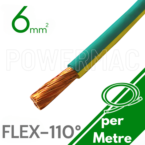 6mm Tinned CU Flex 110 Degree G/Y