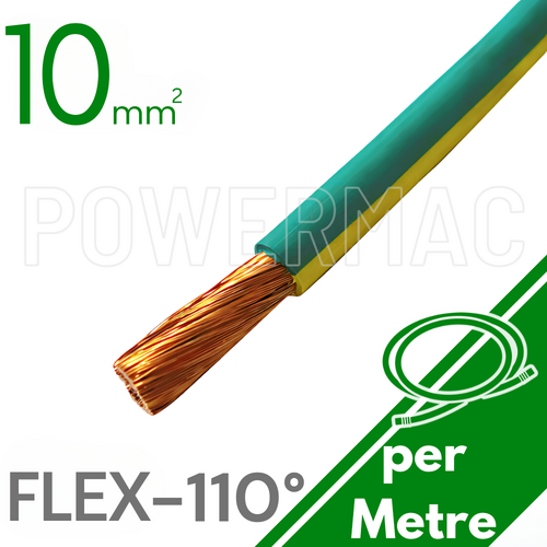 10mm Non Tinned Flexible Copper 110°C Earth G-Y