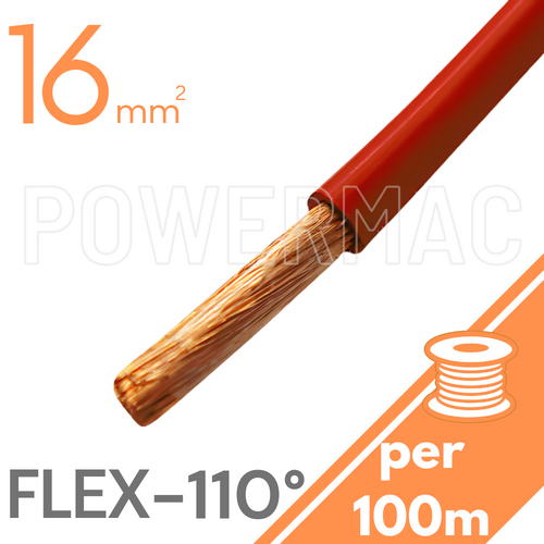 16mm Non Tinned CU Flex 110 Degree Red