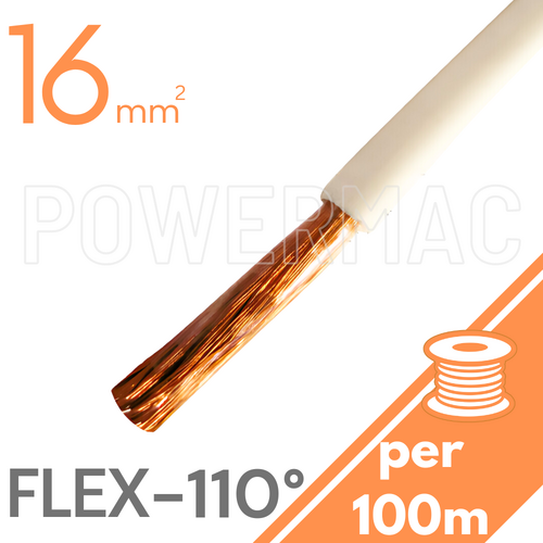 16mm Non Tinned CU Flex 110 Degree White