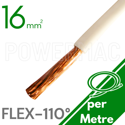 16mm Non Tinned Flexible Copper 110°C White