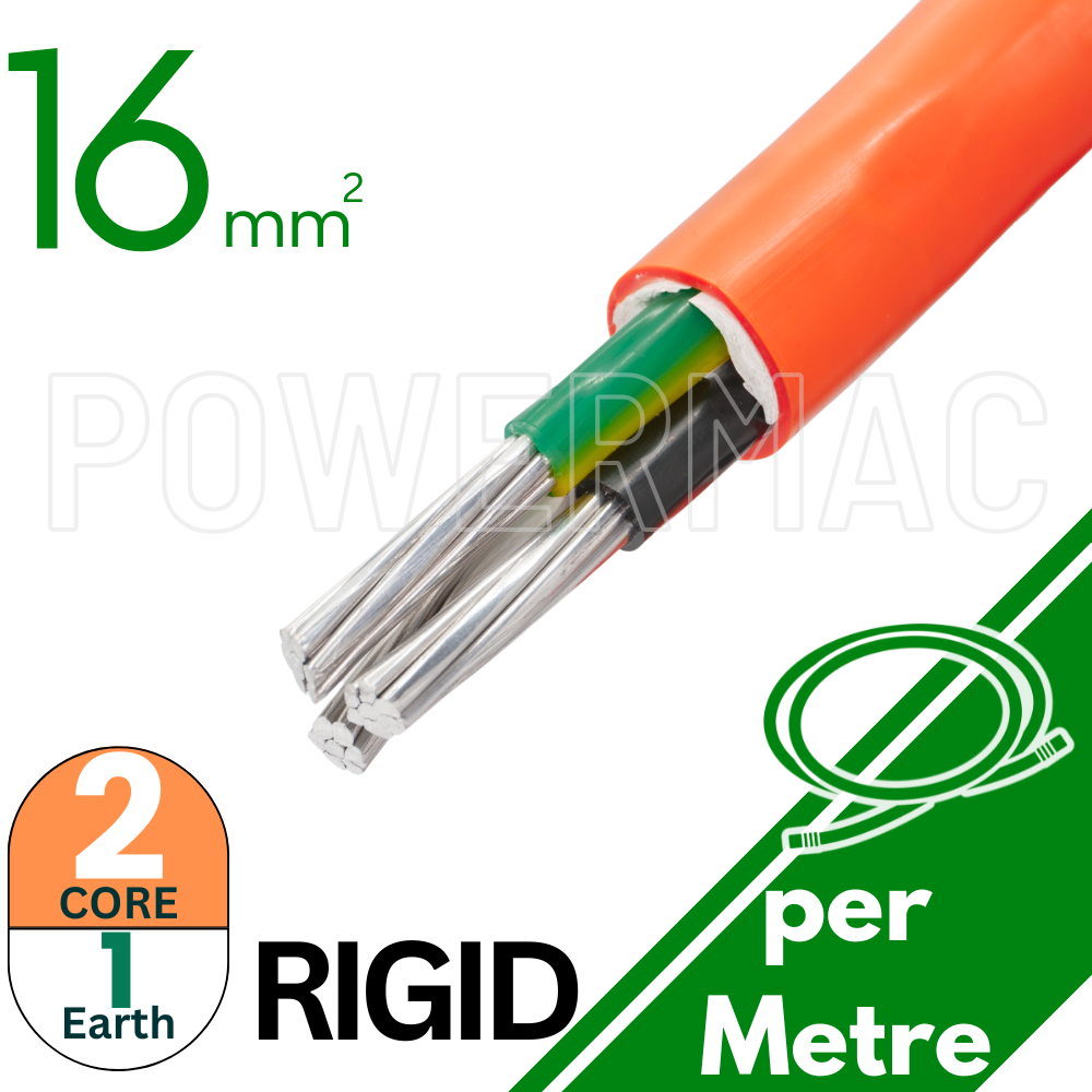 16mm x 2C+16E Aluminium Ridge Multicore XLPE-90 0.6/1kV