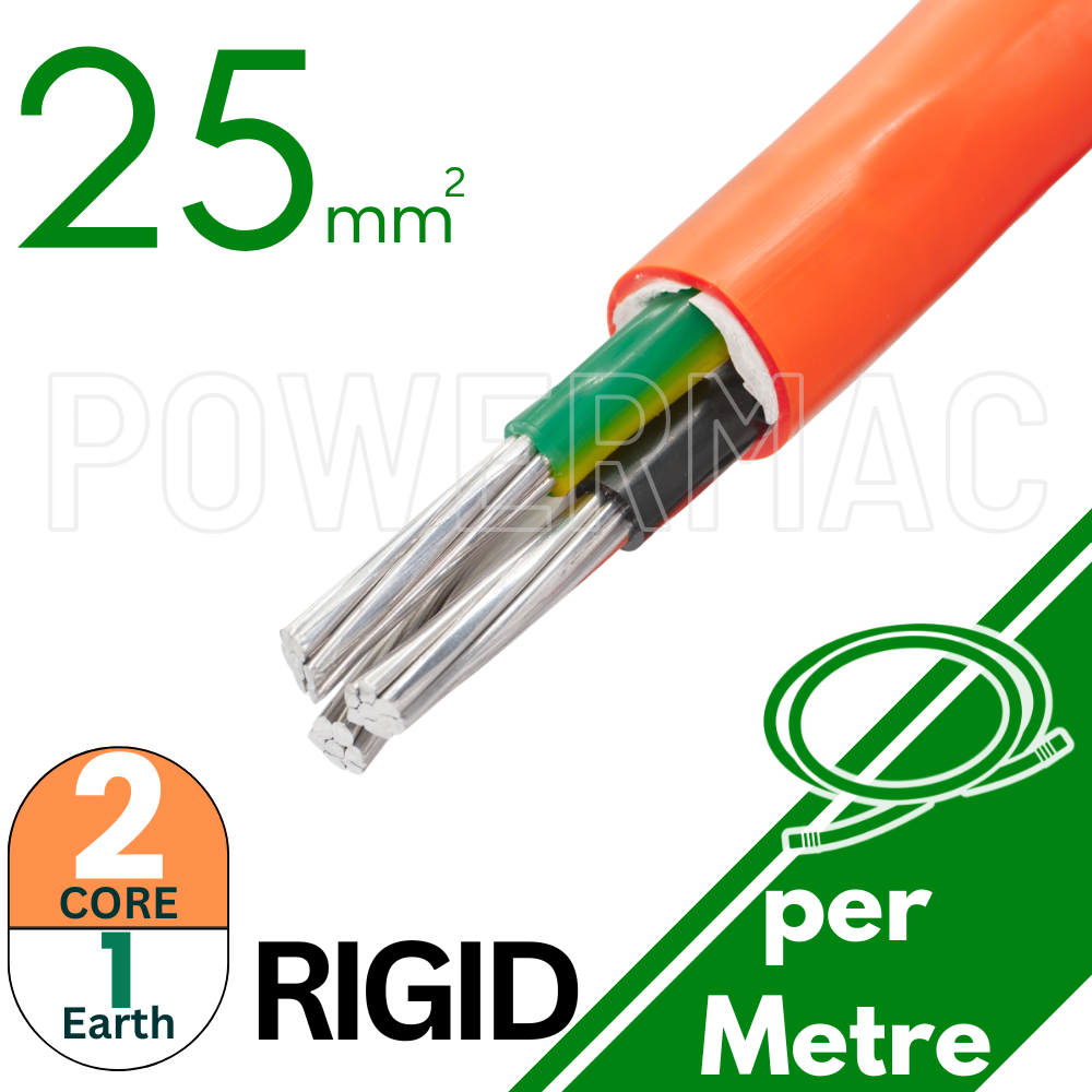 25mm x 2C+25E Aluminium Ridge Multicore XLPE-90 0.6/1kV