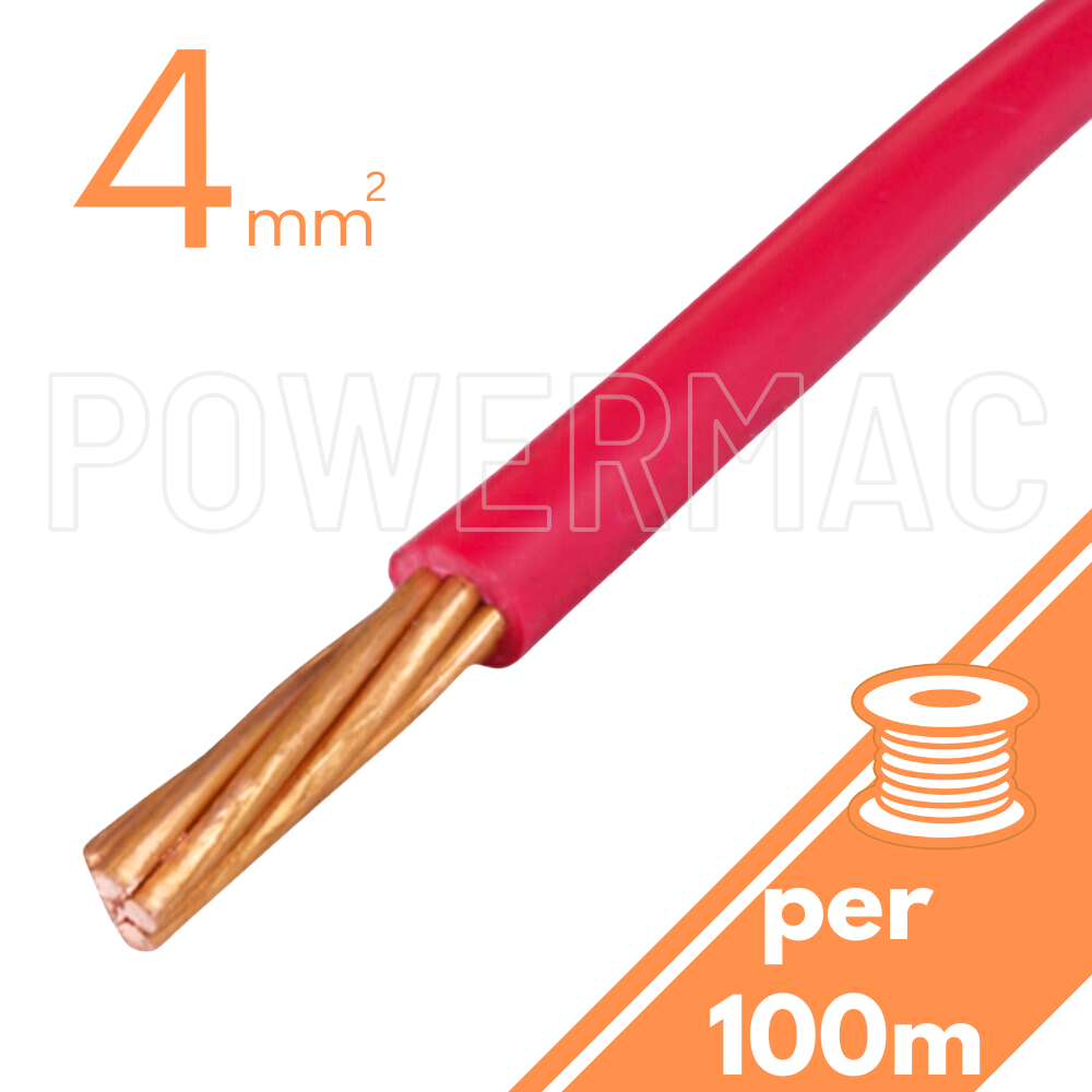4mm Building Wire 1C V90 PVC 1KV Red