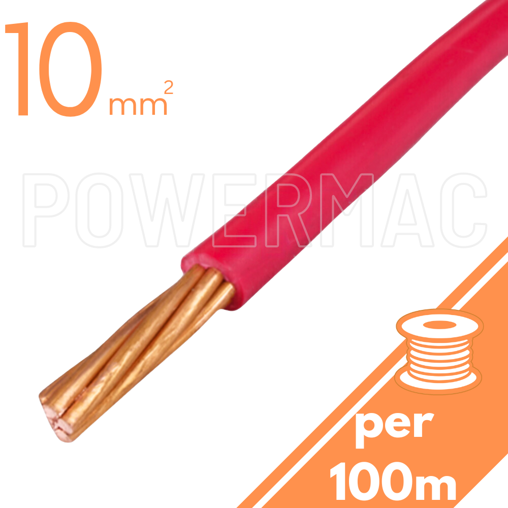 10mm Building Wire 1C V90 PVC 1KV Red