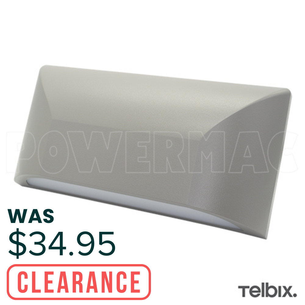 Exterior 5W LED Wall Bunker Light, Tri-Colour, 400 Lumen Polycarbonate + PMMA