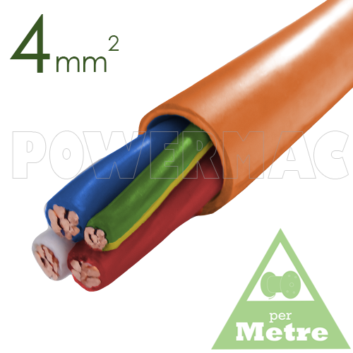 4mm 3C+E Orange Circular Cable PVC/PVC 450V/750V