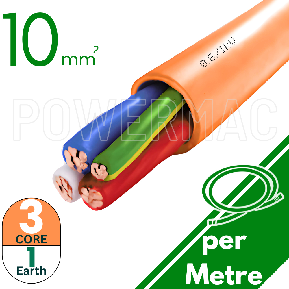 10mm 3C+E Orange Circular Cable XLPE/PVC 0.6/1kV