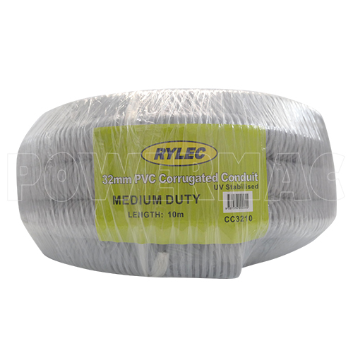 32mm x 10mtrs Corrugated Conduit - Grey