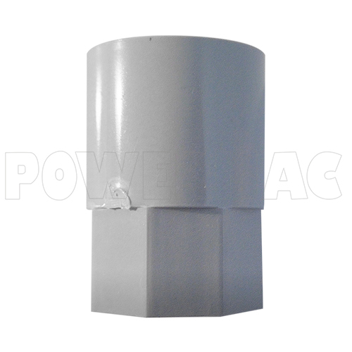 20mm Plain to Screw Coupling, PVC - Grey