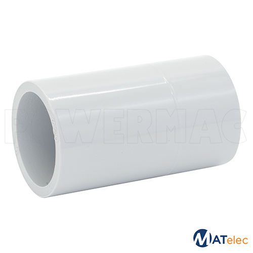 20mm Plain Coupling, PVC - Grey