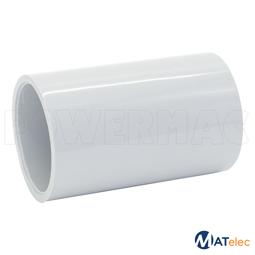 25mm Plain Coupling, PVC - Grey