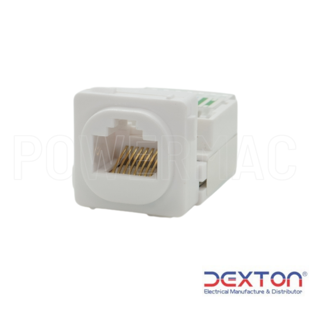 Data and Telephone Socket Mechanism - White