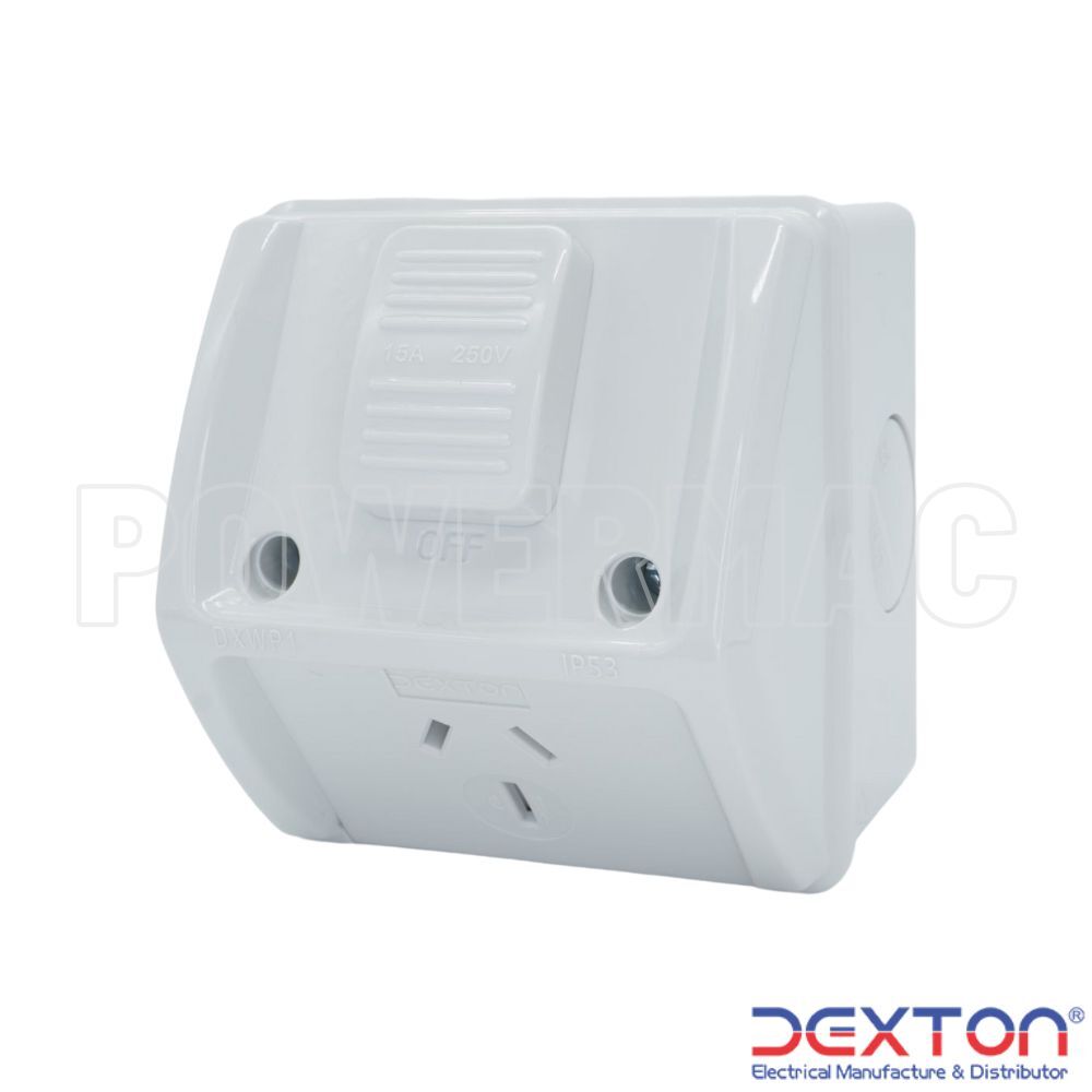 Dexton Single 15A Weatherproof Socket