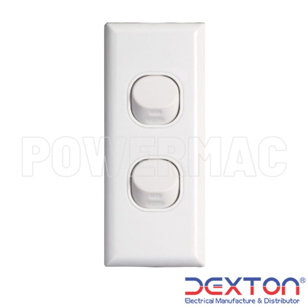 Standard Two Gang Architrave Switch Vertical