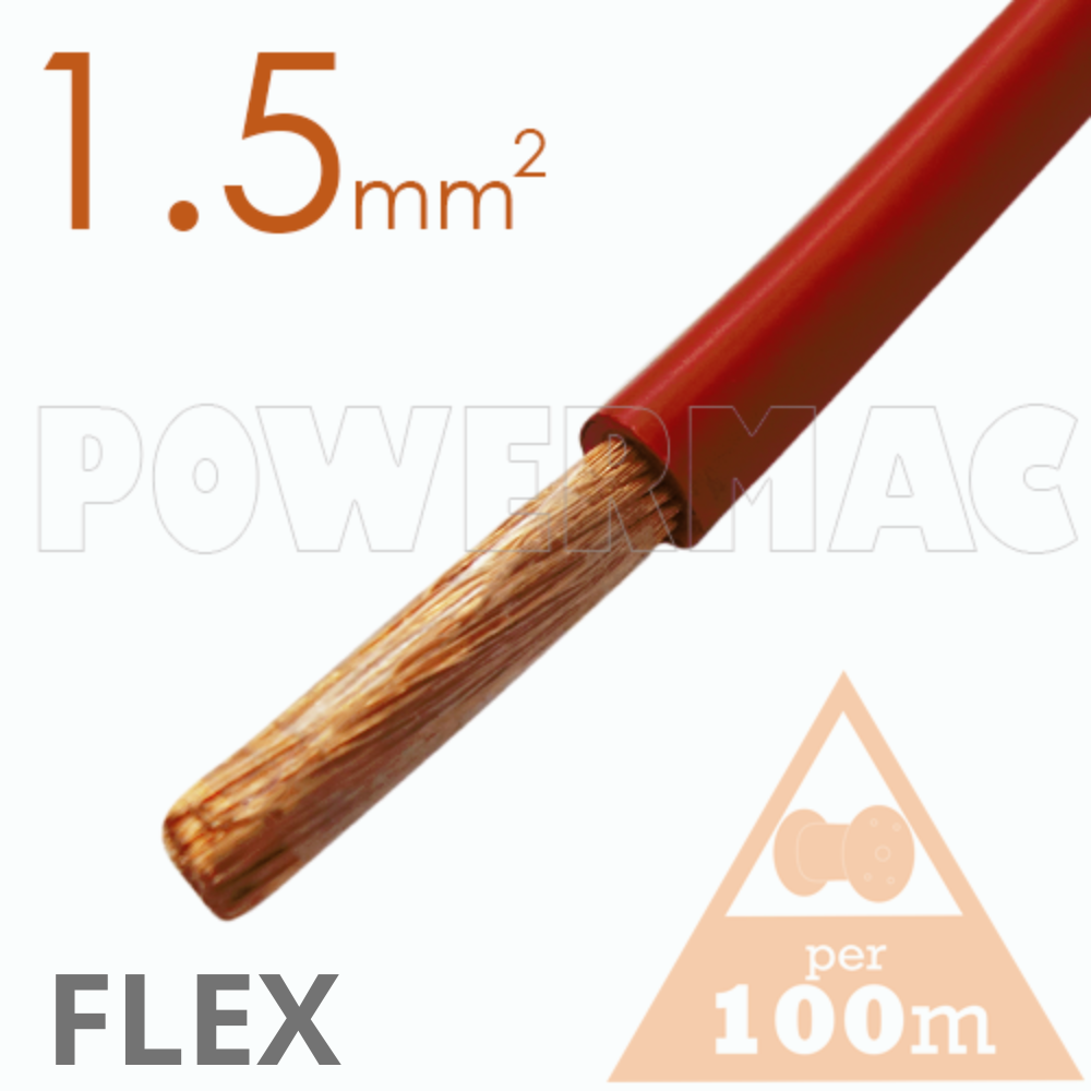1.5mm Tinned CU Flex PVC Red