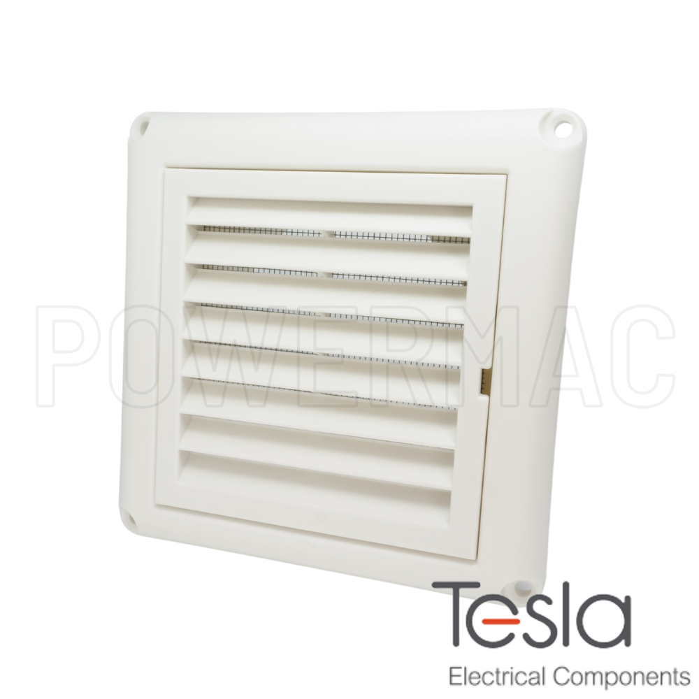 Tesla 150mm Fixed Grill Externally Mounted with Louvre