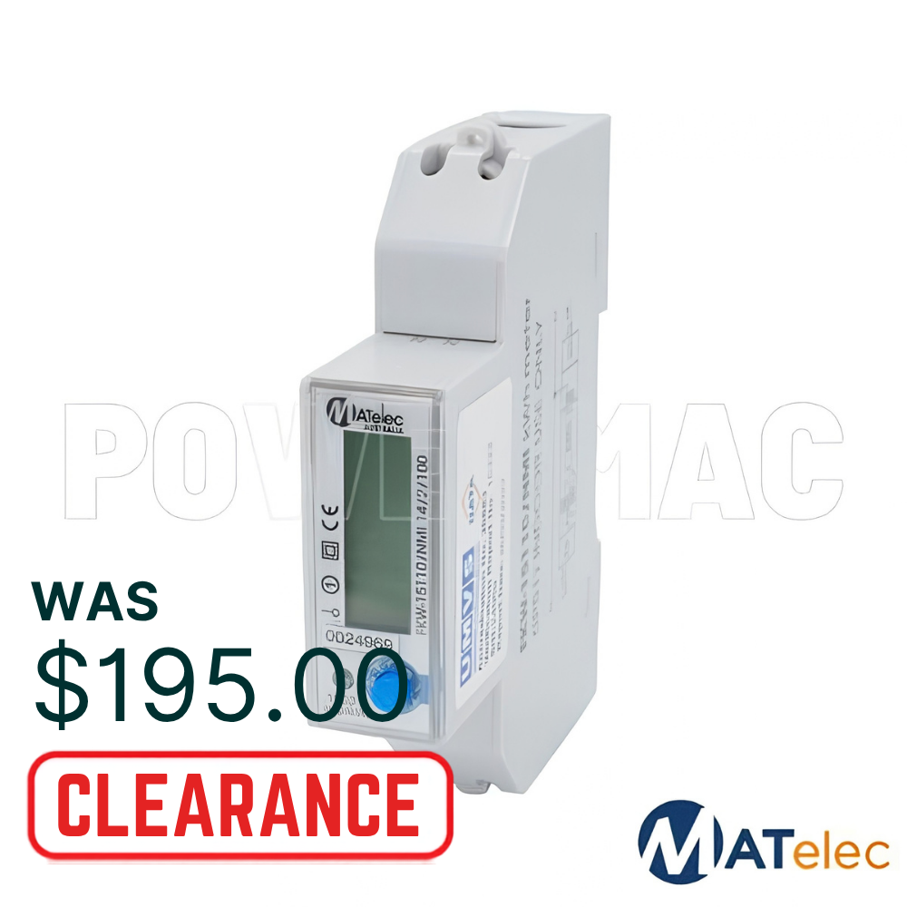 Single Phase 100A Kilowatt Hour Meter, Digital, Din Rail Mount, NMI Approved