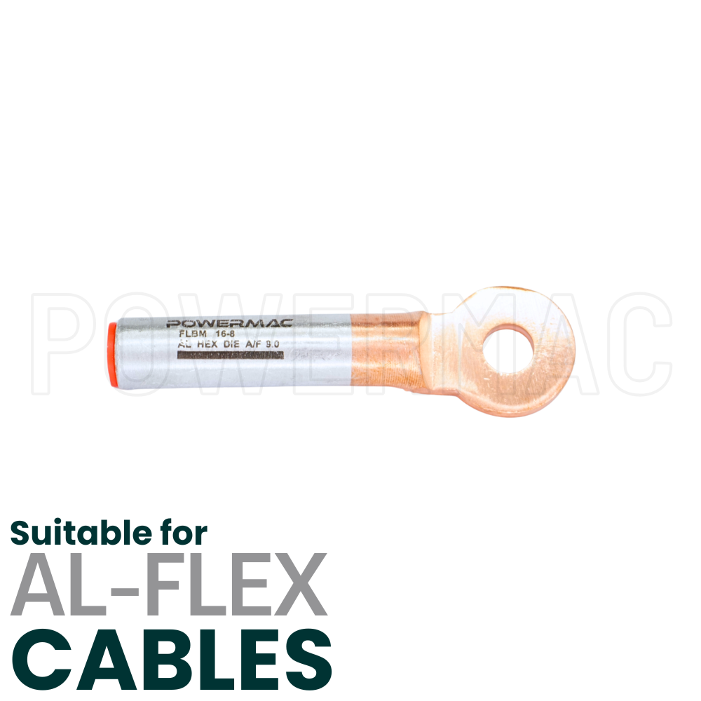 16mm M8 Flexible Bi-metal Cable Lug