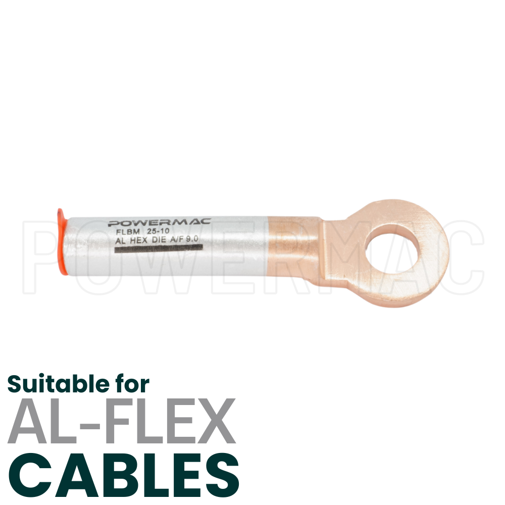 25mm M10 Flexible Bi-metal Cable Lug