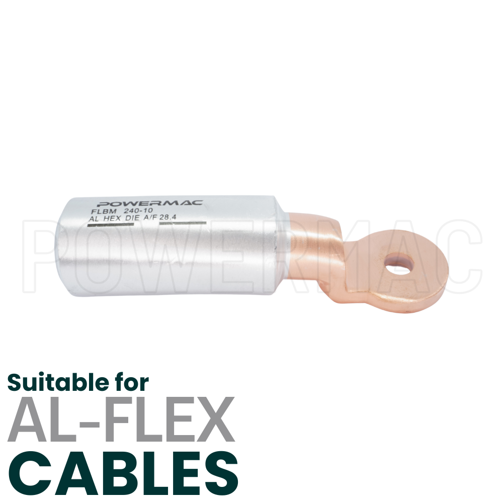 240mm M10 Flexible Bi-metal Cable Lug