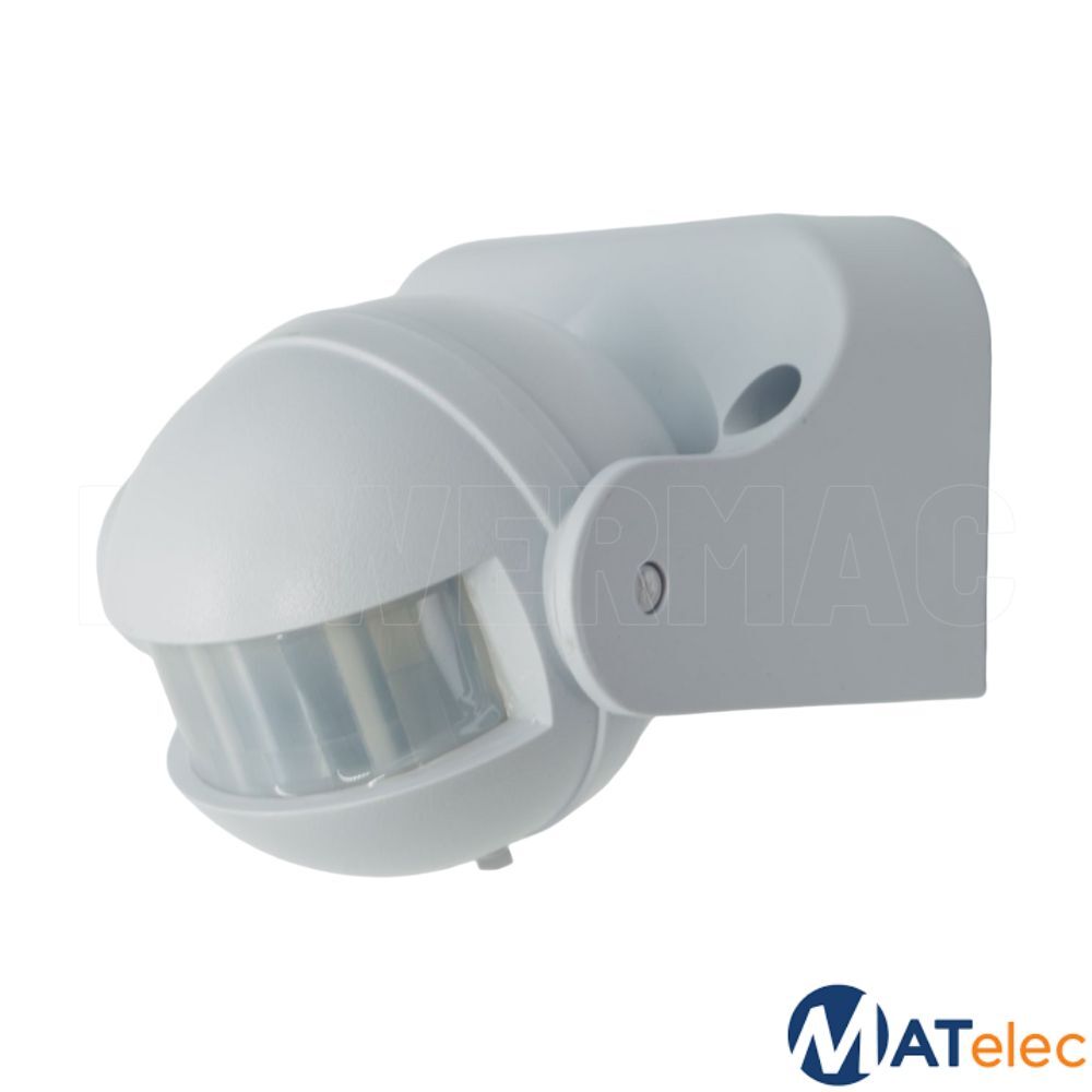 180 Degree PIR Motion Sensor, Wall Mount, Round, White