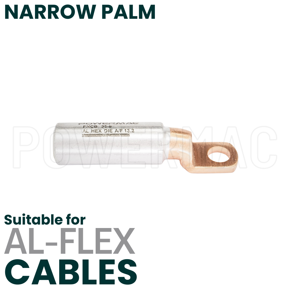 35mm M8 Flexible Bi-metal Narrow Palm Circuit Breaker Lug