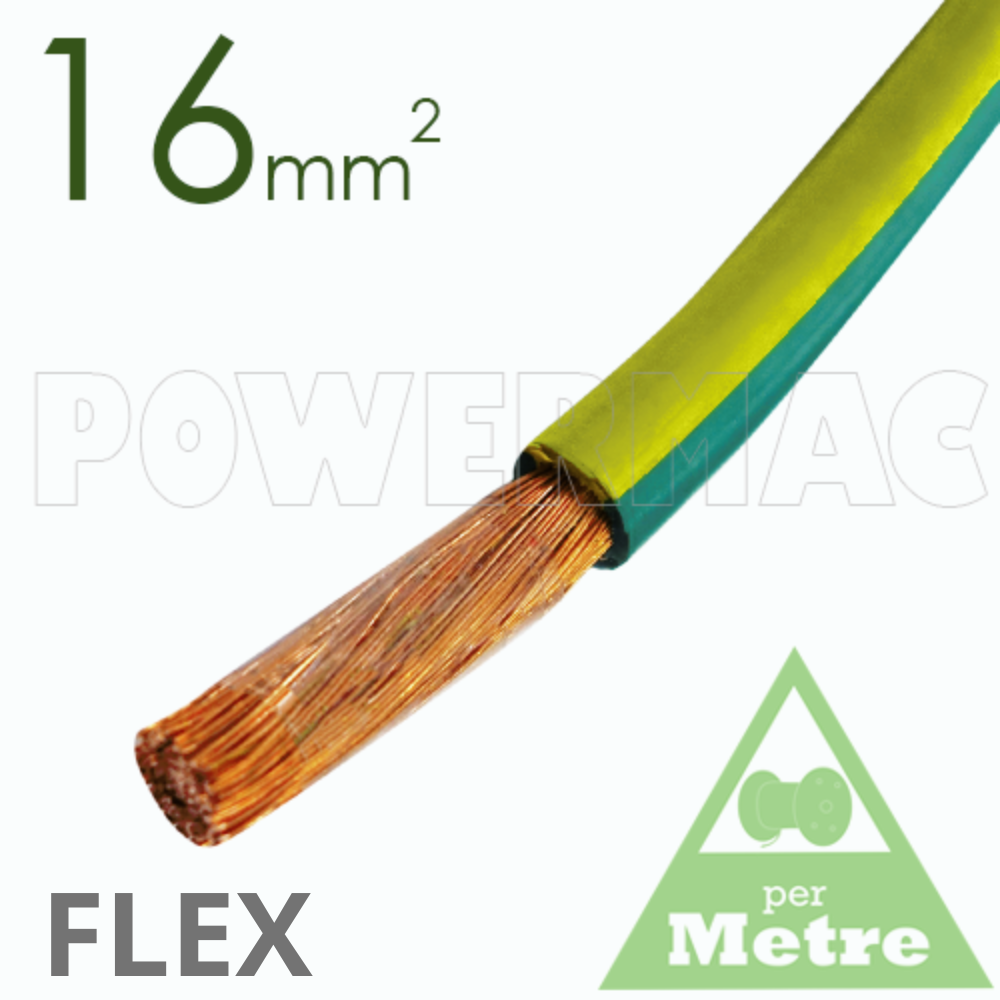 16mm Flexible Non Tinned Copper Cable - G/Y