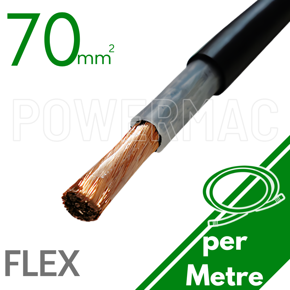 70mm Black Flexible Copper XLPE PVC 90C SDI