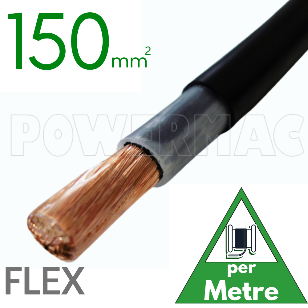 150MM BLK FLEX XLPE/PVC 90C SDI