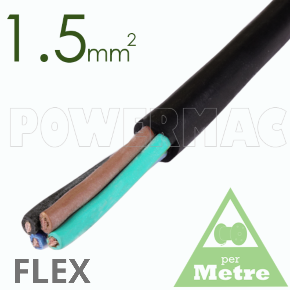 1.5mm 4C Rubber Flexible Copper Cable H07RNF